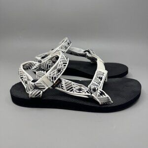 Teva Women's Original Universal 1003987 Sandals Black White Grey Sz 10